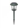 Set of 4 - Outdoor Solar LED Lights in Green with Yard Path Ground Stakes