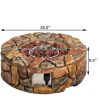 40,000 BTU Outdoor Circle Stone Gas Propane Fire Pit