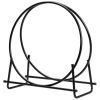 Round Circular 30 inch Steel Hoop Firewood Log Storage Rack