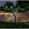 4-Pack - Black Solar LED Light Set - Outdoor Path Yard Lighting