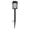 4-Pack - Black Solar LED Light Set - Outdoor Path Yard Lighting