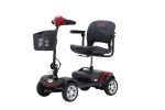 Four wheels Compact Travel Mobility Scooter with 300W Motor for Adult-300lbs, RED