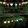 6 Pcs Solar Garden Tulip Flower Light Outdoor Solar Pathway light IP54 Water-resistant Landscape Lights