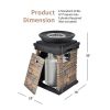 40000BTU Outdoor Propane Burning Fire Bowl Column Realistic Look Firepit Heater