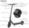 500W Electric balance scooter.  25 km/h speed portable folding USB mobile phone charging load 120kg climb 15° range 30km LED lighting