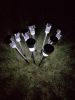 10pcs 5W High Brightness Solar Power LED Lawn Lamps with Lampshades White & Silver