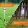 10pcs 5W High Brightness Solar Power LED Lawn Lamps with Lampshades White & Silver