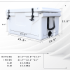 White outdoor Camping Picnic Fishing portable cooler 65QT Portable Insulated Cooler Box