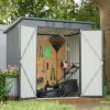 6 x 4 ft Outdoor Storage Shed, All Weather Tool Shed for Garden, Backyard, Lawn, Black