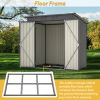 6 x 4 ft Outdoor Storage Shed, All Weather Tool Shed for Garden, Backyard, Lawn, Black