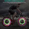 2Pcs 32LEDs Patterns Cycling Lights Rainbow Wheel Tire Flash Lamp