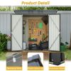 6 x 4 ft Outdoor Storage Shed, All Weather Tool Shed for Garden, Backyard, Lawn, Black