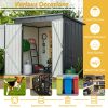 6 x 4 ft Outdoor Storage Shed, All Weather Tool Shed for Garden, Backyard, Lawn, Black