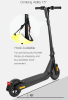 500W Electric balance scooter.  25 km/h speed portable folding USB mobile phone charging load 120kg climb 15° range 30km LED lighting