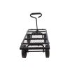 (Black solid wheels wagon cart) Solid wheels Tools cart Wagon Cart Garden cart trucks make it easier to transport firewood