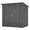 6 x 4 ft Outdoor Storage Shed, All Weather Tool Shed for Garden, Backyard, Lawn, Black