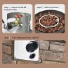 40000BTU Outdoor Propane Burning Fire Bowl Column Realistic Look Firepit Heater