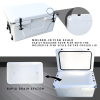 White outdoor Camping Picnic Fishing portable cooler 65QT Portable Insulated Cooler Box