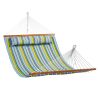 VEVOR Double Quilted Fabric Hammock with Hardwood Spreader Bar Detachable Pillow