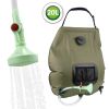 20L Outdoor Bathing Bag Solar Hiking Camping Shower Bag Portable Heating Bathing Water Storage Bag Hose Switchable Shower Head