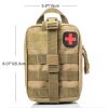 Tactical First Aid Pouch; Detachable Medical Pouch Kit Utility Bag (Bag Only)