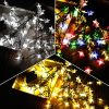 2Pcs Solar Powered String Lights 39.3FT 100LED Beads Fairy Star Lights