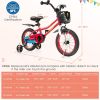 14 Inch Kids Bike with 2 Training Wheels for 3-5 Years Old