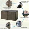 88 Gallon Garden Patio Rattan Storage Container Box