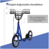 Height Adjustable Kid Kick Scooter with 12 Inch Air Filled Wheel