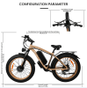 2000W electric cross-country bike.  45 km/h vertical bar folding instrument LCD load 100kg power endurance 90-100km LED lighting adult universal