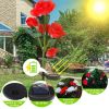 2Pcs Solar Powered Lights Outdoor Rose Flower LED Decorative Lamp Water Resistant Pathway Stake Lights