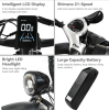 2000W electric cross-country bike.  45 km/h vertical bar folding instrument LCD load 100kg power endurance 90-100km LED lighting adult universal