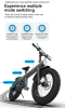 750W electric trail bike.  7 speed mechanical variable speed 25km / h speed power 70-75km vertical pole folding load 100kg charge 5-6h climb 15°