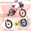 14 Inch Kids Bike with 2 Training Wheels for 3-5 Years Old